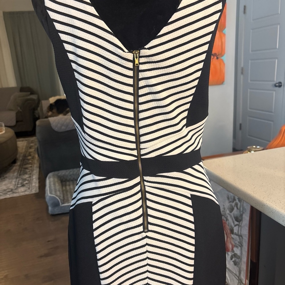 Shelby & Palmer Black and White Striped Dress - Picture 5 of 7